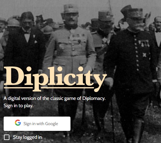 Diplicity is playable on PC and tablet or both, and includes a number of interesting Diplomacy variants as well as the classic game